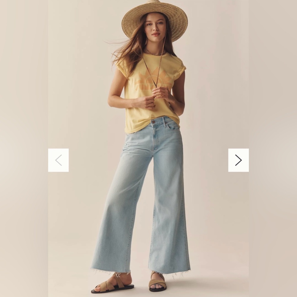 MOTHER The Twister Mid-Rise Ankle Fray Jeans